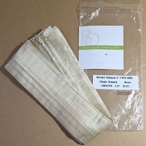 NWT Chain Sleeve 6"x7' Zippered  100% Silk - Bone